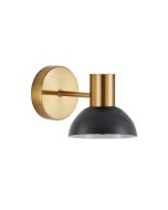 SE21-GM-16-MS3 ADEPT GOLD MATT WALL LAMP BLACK METAL SHADE+ + HOMELIGHTING 77-8309