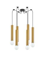 SE21-GM-5-BL6 ADEPT TUBE GOLD MATT Gold Matt Pendant+ HOMELIGHTING 77-8679