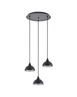 SE21-BL-B10-3BL-MS3 ADEPT PENDANT Black Metal Shade + HOMELIGHTING 77-9055