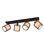 Σποτ Τετράφωτο 71xH19cm 4xE14 Μαύρο Trio Lighting Burton 811400432