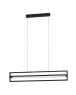 Φωτιστικό Μαύρο Κρεμαστό Ράγα 78xH110cm LED 3000-6500K 4500lm Ρυθμιζόμενο-Τηλεχειριστήριο Eglo Siberia 900466