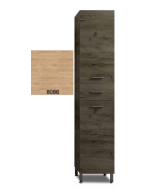 Στήλη με πόδια Π35xΥ177xΒ35 εκ. MDF Μελαμίνη Light Hickory Ντουλάπι-Συρτάρι-Καλάθι Απλύτων Savvopoulos Eco Extras 925520-8086