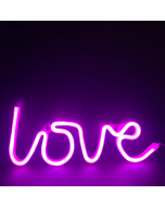 LOVE, 118 NEON LED ΛΑΜΠΑΚΙΑ ΜΕ ΜΠΑΤΑΡΙΑ (3xAA)/USB, ΡΟΖ, IP20, 35.5x2x13cm ACA X041187322