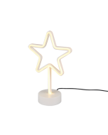 Επιτραπέζιο Λευκό Επαναφορτιζόμενο USB Φωτιστικό Κάκτος 19xH30cm Led 1,5w Μπαταρίας Trio Lighting Star R55230101