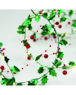 MISTLETOE BERRIES GARLAND 20 LED ΛΑΜΠ ΚΑΛΩΔΙΟ ΧΑΛΚΟΥ ΘΕΡΜΟ ΣΤΑΘΕΡΟ ΜΠΑΤ (2ΧΑΑ) 1,8m IP20 0,3m ΚΑΛ ACA X05201121