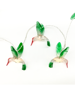 "ACRYLIC COLORED BIRDS", 10 LED ΛΑΜΠ. ΣΕΙΡΑ ΜΠΑΤ. (3xAA), WW,IP20, 135+30cm, ΔΙΑΦ. ΚΑΛ. ΤΡΟΦ. ACA X061011238