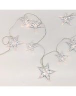 "PLASTIC BIG&MEDIUM STARS", 10 LED ΛΑΜΠ. ΣΕΙΡΑ ΜΠΑΤ. (3xAA), WW,IP20, 135+30cm, ΔΙΑΦ. ΚΑΛ. ΤΡΟΦ. ACA X061011242