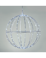 "D30CM SILVER BALL" 144 ΜΙΝΙ LED ΛΑΜ, CW, ΑΣΗΜΙ ΚΑΛΩΔ. ΧΑΛΚΟΥ,ΑΝΤΑΠΤ.(4.5VDC),IP44, 3M ΔΙΑΦ ΚΑΛ ACA X0614424226