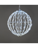 "3D BALL" ΣΧΕΔΙΟ 100 LED ΛΑΜΠ. ΣΕΙΡΑ, ΨΥΧΡΟ ΛΕΥΚΟ, ΑΝΤΑΠΤ. (4.5VDC), IP44, 20x20x21cm, ΛΕΥΚΟ ΚΑΛ., ACA X081002413