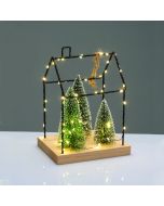 METAL HOUSE WITH TREES ΔΙΑΚΟΣΜ ΚΡΕΜΑΣΤΟ 55 LED ΛΑΜΠ ΘΕΡΜΑ ΜΠΑΤ 3ΧΑΑΑ (ΔΕΝ ΣΥΜΠ) IP20  16.5*12*22cm ACA X09551111