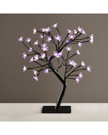 "TREE WITH FLOWERS OF SILICONE"  36LED ΛΑΜΠΑΚ ΜΕ ΑΝΤΑΠΤΟΡΑ(24V DC)ΜΩΒ IP20 45cm 3m ΜΑΥΡΟ ΚΑΛΩΔΙΟ ACA X1036841