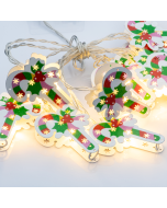 "METAL CHRISTMAS MOTIFS" ΓΛΥΦΙΤΖΟΥΡΙ 10 LED ΛΑΜΠΑΚ ΣΕΙΡΑ ΜΠΑΤΑΡ.(3xAA)  & ΧΡΟΝΟΔΙΑΚ (6ΟΝ/18OFF)  ACA XMLPOP102AT