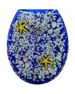 ΚΑΠΑΚΙ WC SEAHORSE SHELLS BLUE 36(π)x43(μ) San Lorentzo 8035