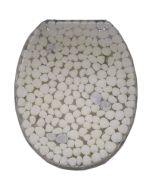 ΚΑΠΑΚΙ WC WHITE PEBBLES 36(φ)x43(μ) ΜΠΕΖ San Lorentzo 8038