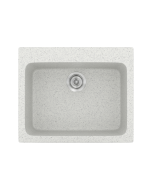 Νεροχύτης Κουζίνας Συνθετικός Granite White 60*50 εκ. Ένθετος Eρμάριο 60 εκ. Sanitec Harmony 331
