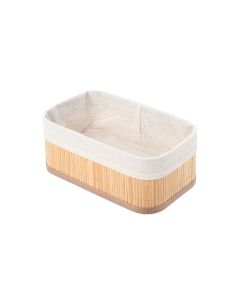 Καλάθι Οργάνωσης με Επένδυση 24,5x10cm Estia Home Art Bamboo Essentials 02-19655