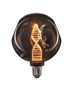 ΛΑΜΠΑ LED ΓΛΟΜΠΟΣ G125 4W E27 1800K 220-240V DENTED DNA SMOKY DIMMABLE Eurolamp 147-78730