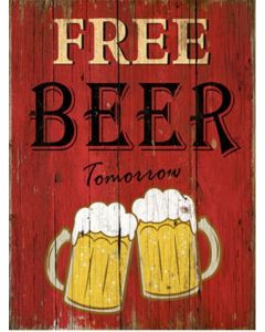 Πινακίδα Ξύλινη 30x40x1cm Free Beer Etoile NN-711-24