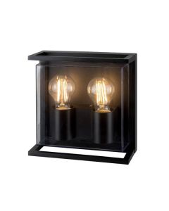 ΑΠΛΙΚΑ ΤΟΙΧΟΥ ΜΑΥΡΗ Ε27 2Χ20W 220X220X95mm IP65 ARTE ILLUMINA Eurolamp 145-20635