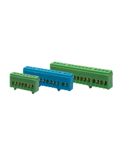 12 HOLES GREEN GROUND TERMINAL FOR DIN RAIL  ACA 282P12