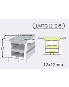 SE-SWL-17 SILICON 1,2*1,2CM WITH LACE 17MM FOR LED STRIP PRICE PER METER HOMELIGHTING 77-50535