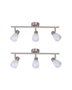 SE 130-C3 (x2) Softy Packet Nickel mat adjustable spotlight with opal glass+ HOMELIGHTING 77-8851