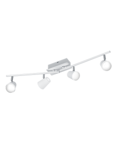 Σποτ Τετράφωτο Λευκό Ματ 81xH20cm LED 4x6,5w 3000K 4x650lm Trio Lighting Narcos 873110431