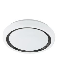 Μοντέρνα Μεταλλική Λευκή Πλαφονιέρα Οροφής 34xH6,2cm LED 3000Κ 1600lm Eglo Capasso 900149