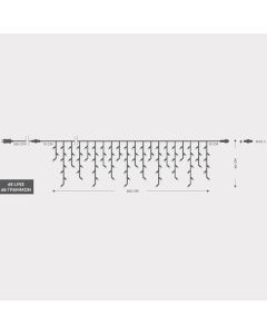 ΒΡΟΧΗ, 288 LED 3mm, 36V, ΕΠΕΚΤΑΣΗ ΩΣ 3, ΜΕ ΜΕΤΑΣΧΗΜΑΤΙΣΤΗ, ΠΡΟΕΚΤΑΣΗ ΠΑΡΟΧΗΣ 300cm, ΔΙΑΦΑΝΟ ΚΑΛΩΔΙΟ,ΘΕΡΜΟ ΛΕΥΚΟ LED,600x60cm (5/7/5/7), ΙΡ44 600-11358