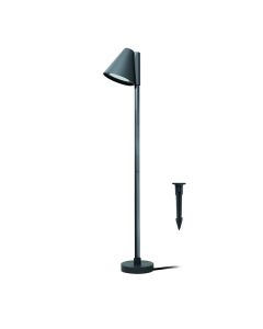 GU10 POST LUMINAIRE 230V AC DARK GREY IP65 MAX.20W WITH SPIKE AND BASE ACA LG2134G-600