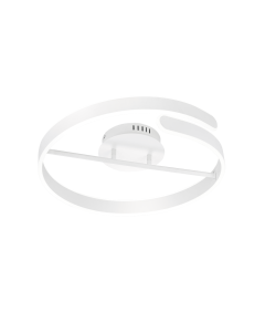 Parma Μοντέρνα Μεταλλική Πλαφονιέρα Οροφής με Ενσωματωμένο LED σε Λευκό χρώμα 50cm Trio Lighting R67071131