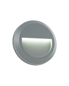 LED WALL ROUND LUMINAIRE GREY 230V AC IP65 1.5W 3000K 100LM RA80 ACA SLIM02N