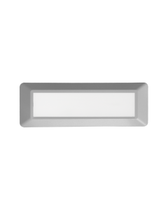 LED WALL RECTANGLE LUMINAIRE GREY 230V AC IP65 4W 3000K 290LM RA80 ACA SLIM31N