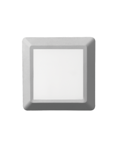 LED WALL SQUARE LUMINAIRE GREY 230V AC IP65 4W 3000K 270LM RA80 ACA SLIM51N