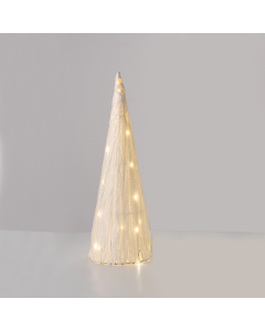 "WHITE PAPER CONE TREE" 20 MINI WW LED ΛΑΜΠ. ΜΠΑΤ. 3ΧΑΑ,IP20 Φ18.5X50cm ACA X112011321