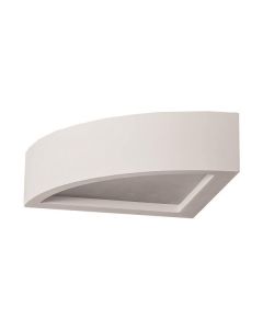 ΑΠΛΙΚΑ ΤΟΙΧΟΥ ΟΒΑΛ 90ο ΓΥΨΙΝΗ 1xE14W 200x200x70 Eurolamp 147-53314