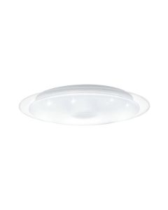 Eglo Lanciano Μοντέρνα Πλαφονιέρα Οροφής με Ενσωματωμένο LED και Κρύσταλλα σε Λευκό χρώμα 56cm 98324
