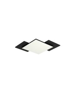Eglo Tamuria Μοντέρνα Μεταλλική Πλαφονιέρα Οροφής με Ενσωματωμένο LED σε Μαύρο χρώμα 43.5cm 99656