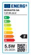 InLight E27 LED G45 5,5watt 4000K Φυσικό Λευκό 7.27.05.12.2