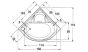 Μπανιέρα Γωνιακή Ακρυλική 105*105*Ύψος 50 εκ. Sanitec Samantha 501
