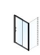 Πόρτα Ντουσιέρας 100 εκ. M97-101 *Y195 cm 1 Σταθερό-1 Συρόμενο 6 χιλ. Clean Glass, Devon Primus Plus Slider 1+1 SLT100C-100