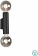 Φωτιστικό Απλίκα Δίφωτη 2xE27 5x8,5xH1 Μαύρο Ματ Trio Lighting RL Vannes R20182032