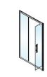 Πόρτα Ντουσιέρας 140 εκ.Mirror Finish 1 Σταθερό-1 Ανοιγόμενο, 6 χιλ.Clean Glass,Ύψος 195 εκ.Devon Primus Plus Pivot Infill PIR140C-100