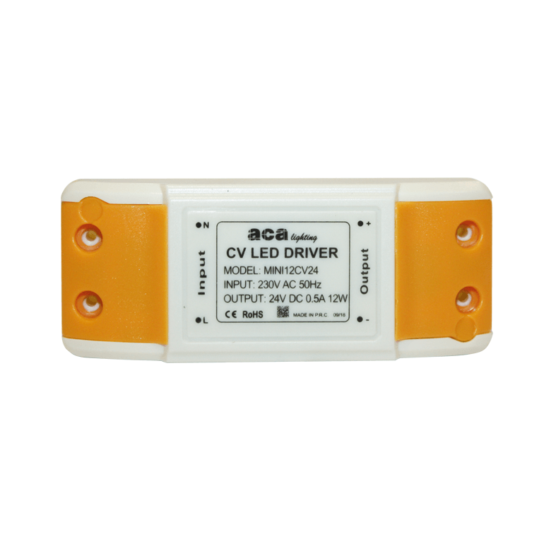 MINI PLASTIC 12W CV LED DRIVER 230V-24V 0.5A IP20 ACA MINI12CV24