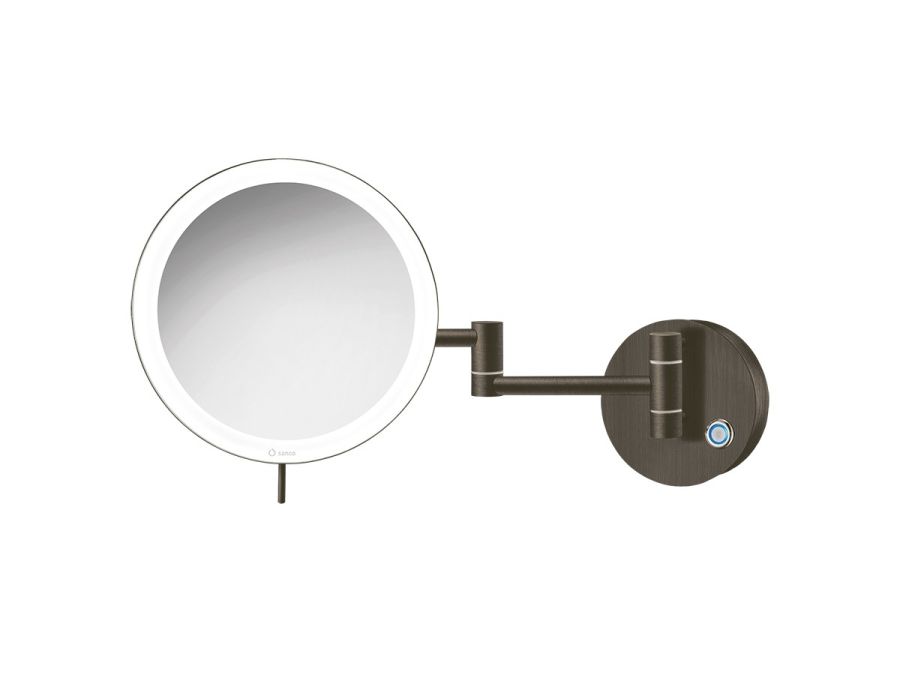 Επιτοίχιος Μεγεθυντικός Καθρέπτης x3 με Διπλό Βραχίονα Led 5 w 220-240V Dark Bronze Sanco Led Cosmetic Mirrors MRLED-701-DM25