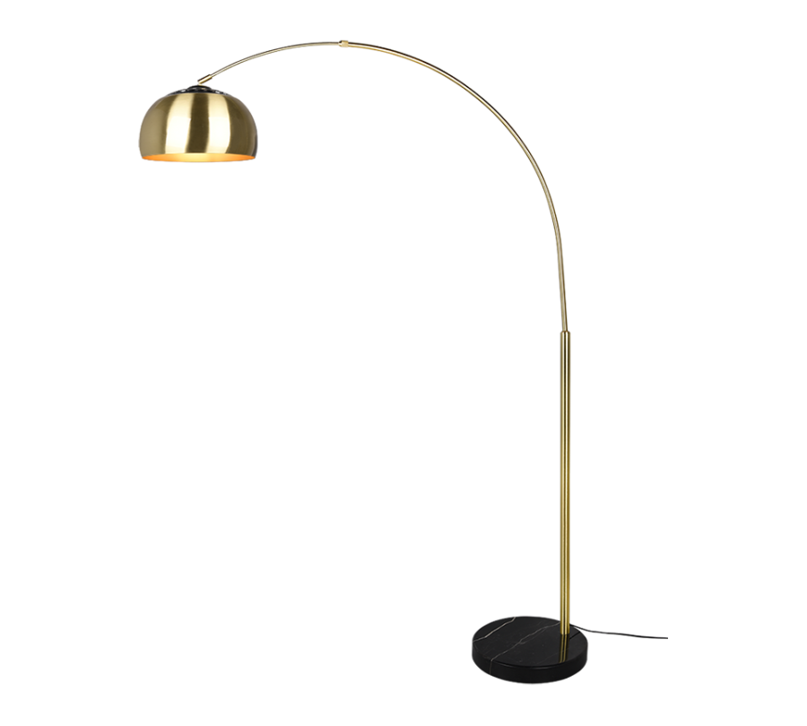 Φωτιστικό Δαπέδου 38xH200cm 1xE27 Brass Matt -Βάση Μαύρη Trio Lighting Argentina 411700108