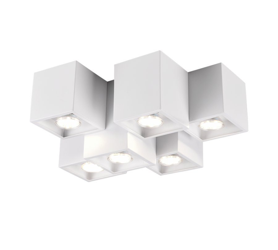 Σποτ Εξάφωτο 6xGU10 Λευκό Χρώμα Trio Lighting Fernando 604900631