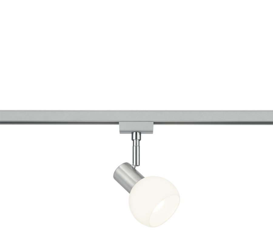 Σποτ Μονό Ράγας 2 Καλωδίων L14xH16cm 1xE14 Νίκελ Ματ Trio Lighting Duoline Antibes 78170107