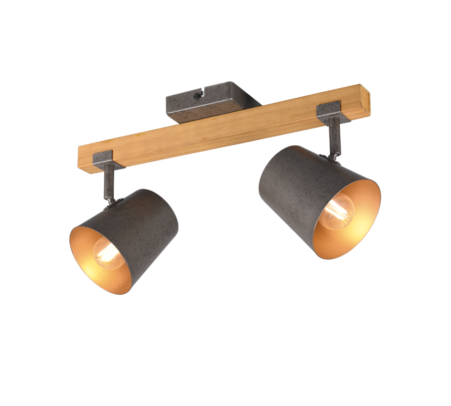 Bell Διπλό Σποτ με Ντουί E14 σε Γκρι Χρώμα Trio Lighting 801900267