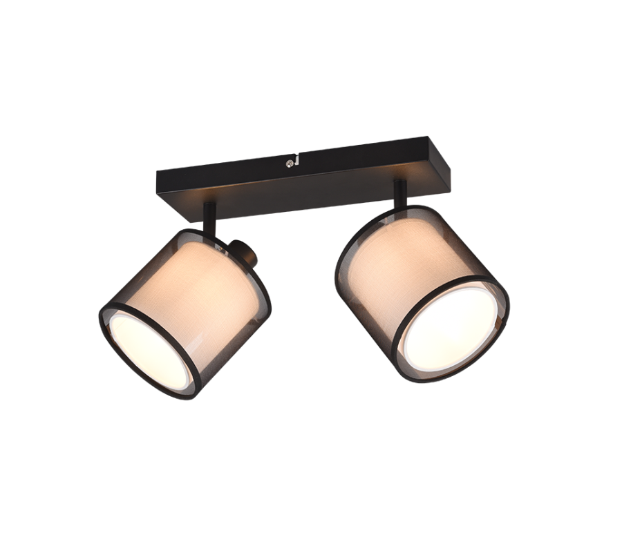 Σποτ Δίφωτο 32xH19cm 2xE14 Μαύρο Trio Lighting Burton 811400232